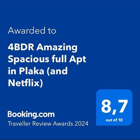 Apartamento 4Bdr Amazing Spacious Full Apt In Plaka Atenas Exterior foto